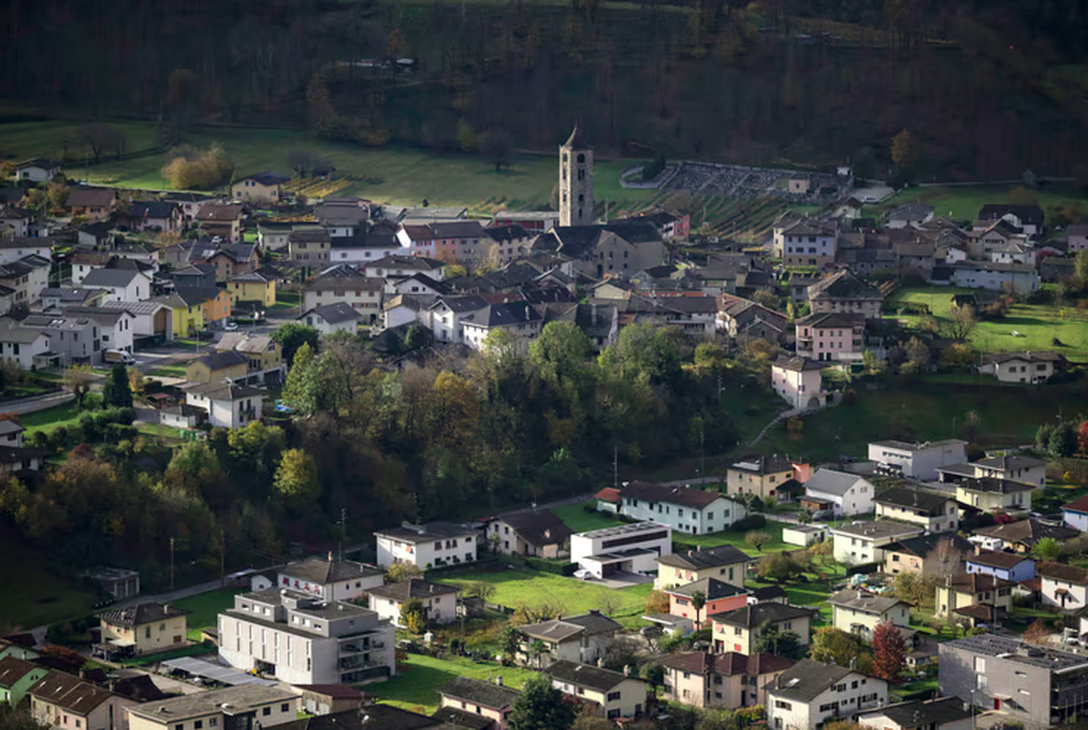 Lieblingsdestination macher Mafiosi und ihrer Treuhänder: Blick auf Roveredo, aufgenommen am Freitag, 7. November 2025.