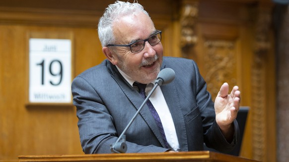 Hans Grunder, BDP-BE, spricht waehrend einer Debatte im Nationalrat, waehrend der Sommersession der Eidgenoessischen Raete, am Mittwoch, 19. Juni 2019 in Bern. (KEYSTONE/Peter Klaunzer)