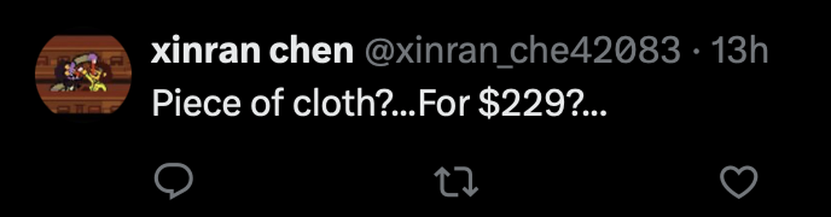 Apple Piece of Cloth Reaction