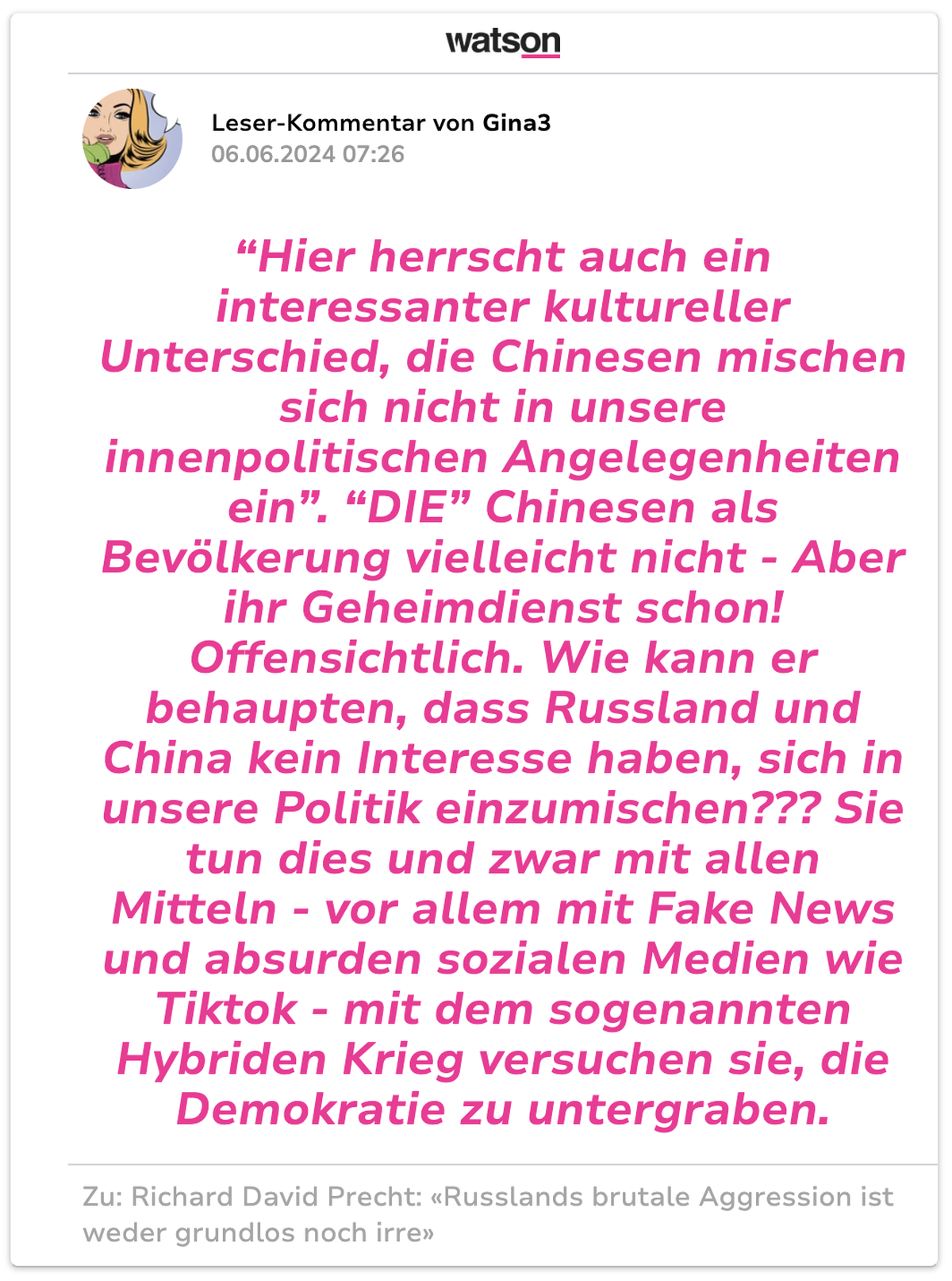 User-Kommentar zu Richard David Precht