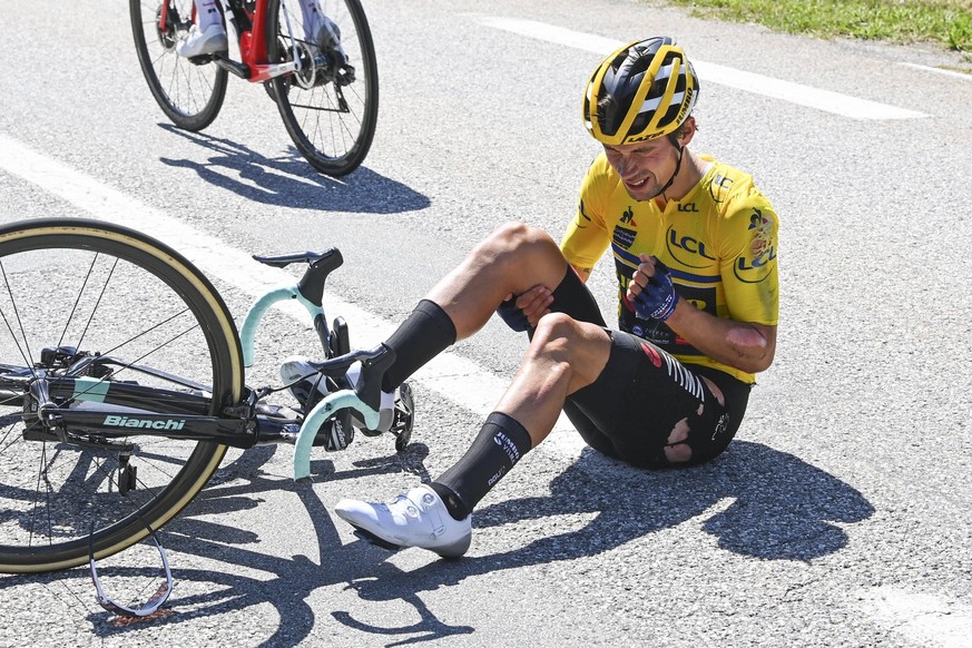 MEGEVE, FRANCE - AUGUST 15 : ROGLIC Primoz SLO of TEAM JUMBO - VISMA during stage 4 of the 72nd edition of the 2020 Criterium du Dauphine Libere cycling race, a stage of 153,5 kms between Ugine and Me ...