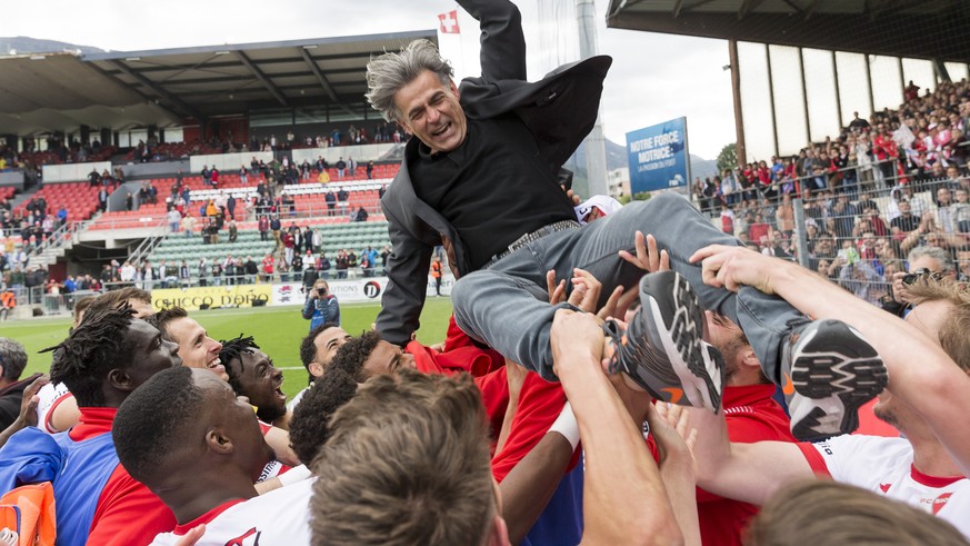 ARCHIV  ZUR ENTLASSUNG DES FC SION TRAINERS MAURIZIO JACOBACCI AM MITTWOCH, 23. MAI 2018, STELLEN WIR IHNEN FOLGENDES BILDMATERIAL ZUR VERFUEGUNG - L&#039;entraineur du FC Sion Maurizio Jacobacci por ...