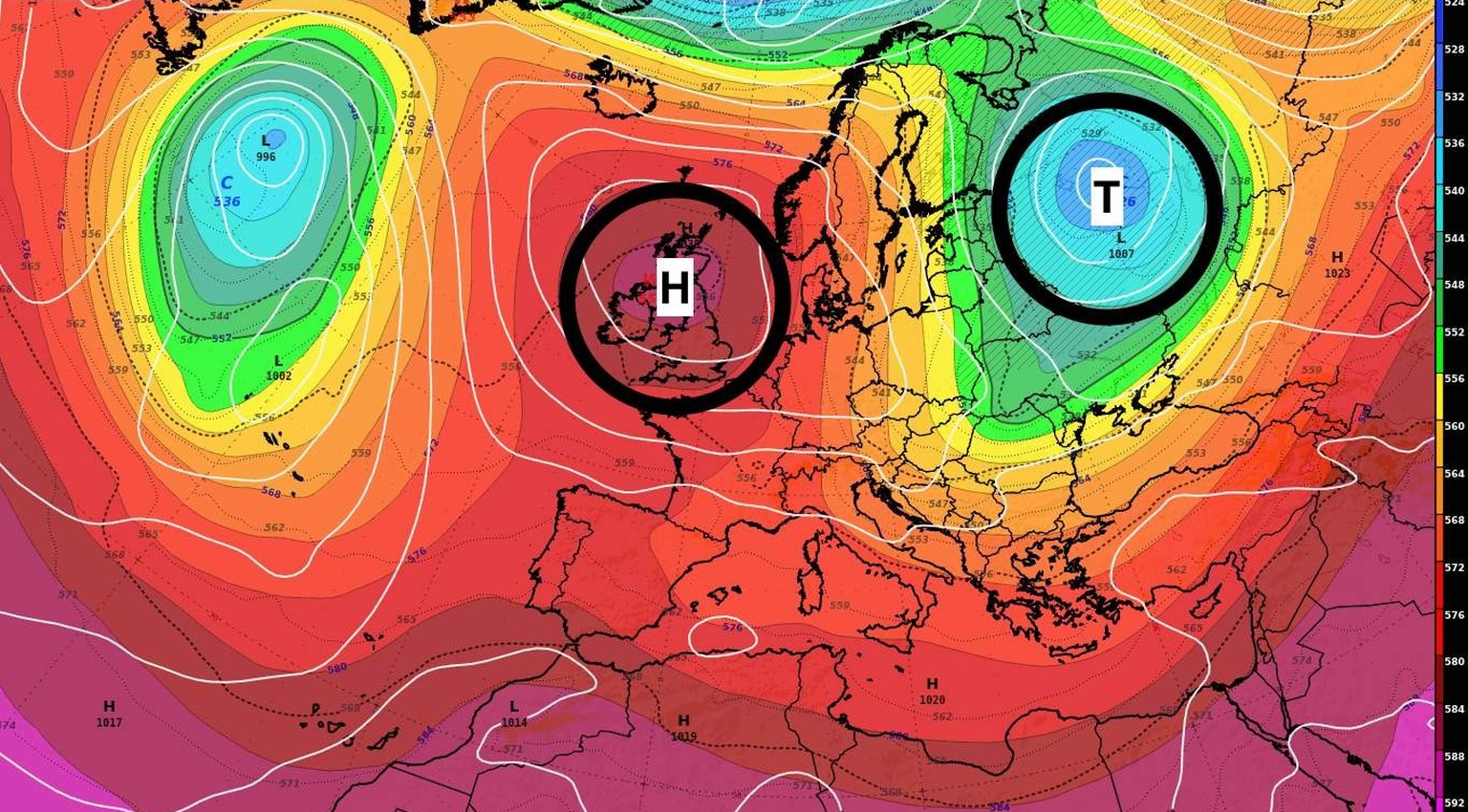 Wetterhoch und Tief über Europa, prognose für 14. Oktober vom 9. oktober, meteonews