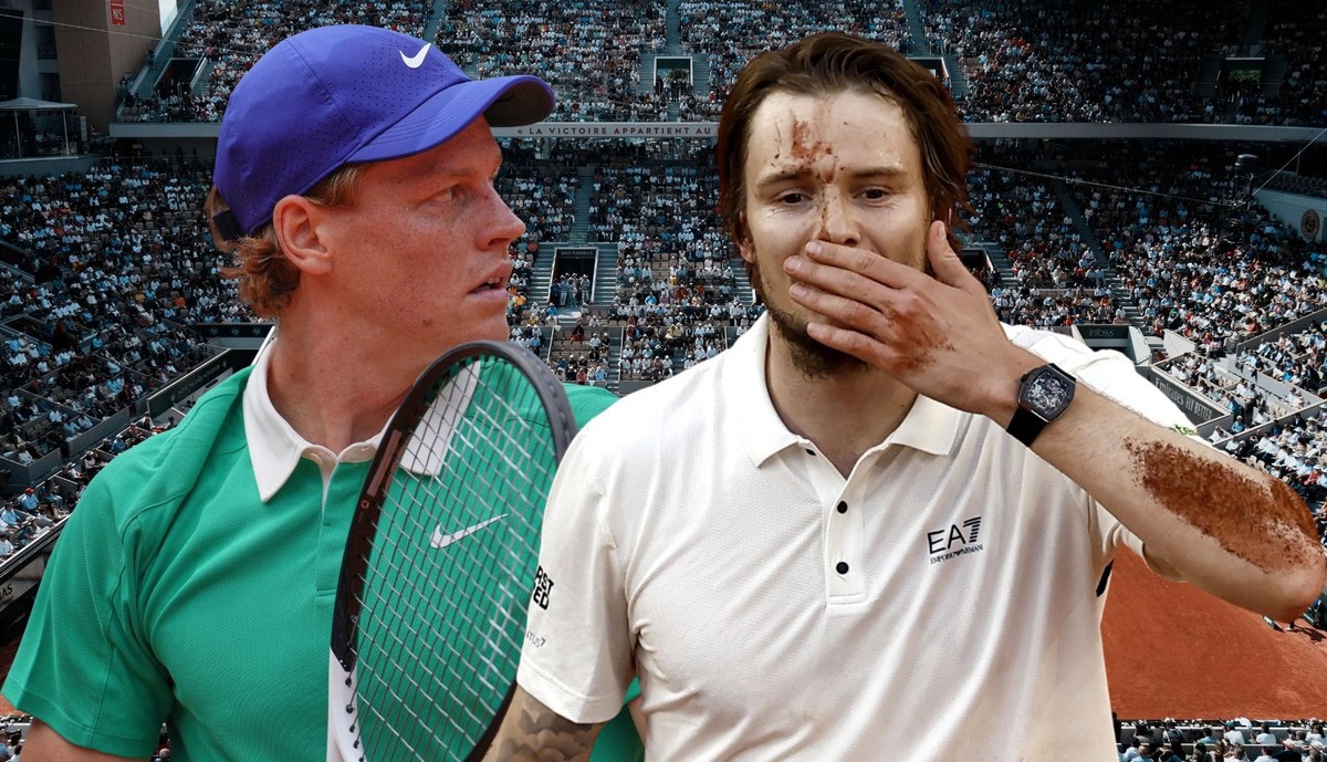 Jannik Sinner (à gauche) et Alexander Bublik vont se disputer un ticket pour les demi-finales de Roland-Garros.