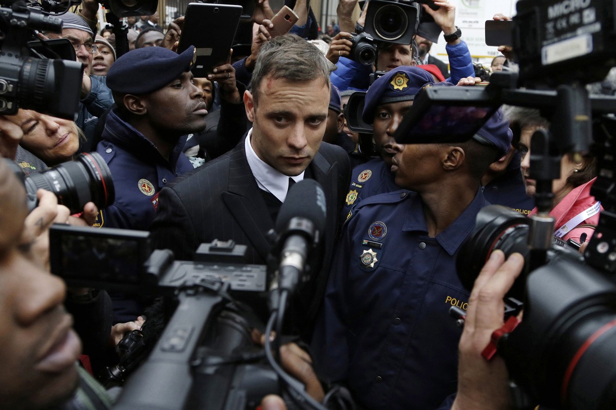 FILE - Oscar Pistorius leaves the High Court in Pretoria, South Africa, Tuesday June 14, 2016 during his trail for the murder of girlfriend Reeva Steenkamp. Pistorius will have a second chance at paro ...