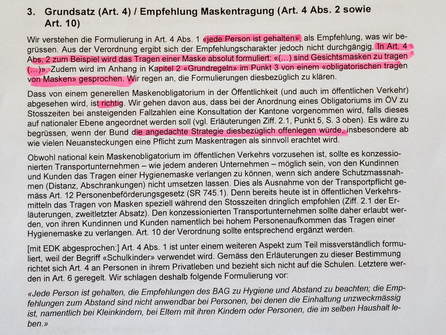 So äusserten sich die Kantone am 16. Juni 2020 zur Masken-Frage, als der Bundesrat eine Maskenpflicht in der «besonderen Lage» ablehnte.