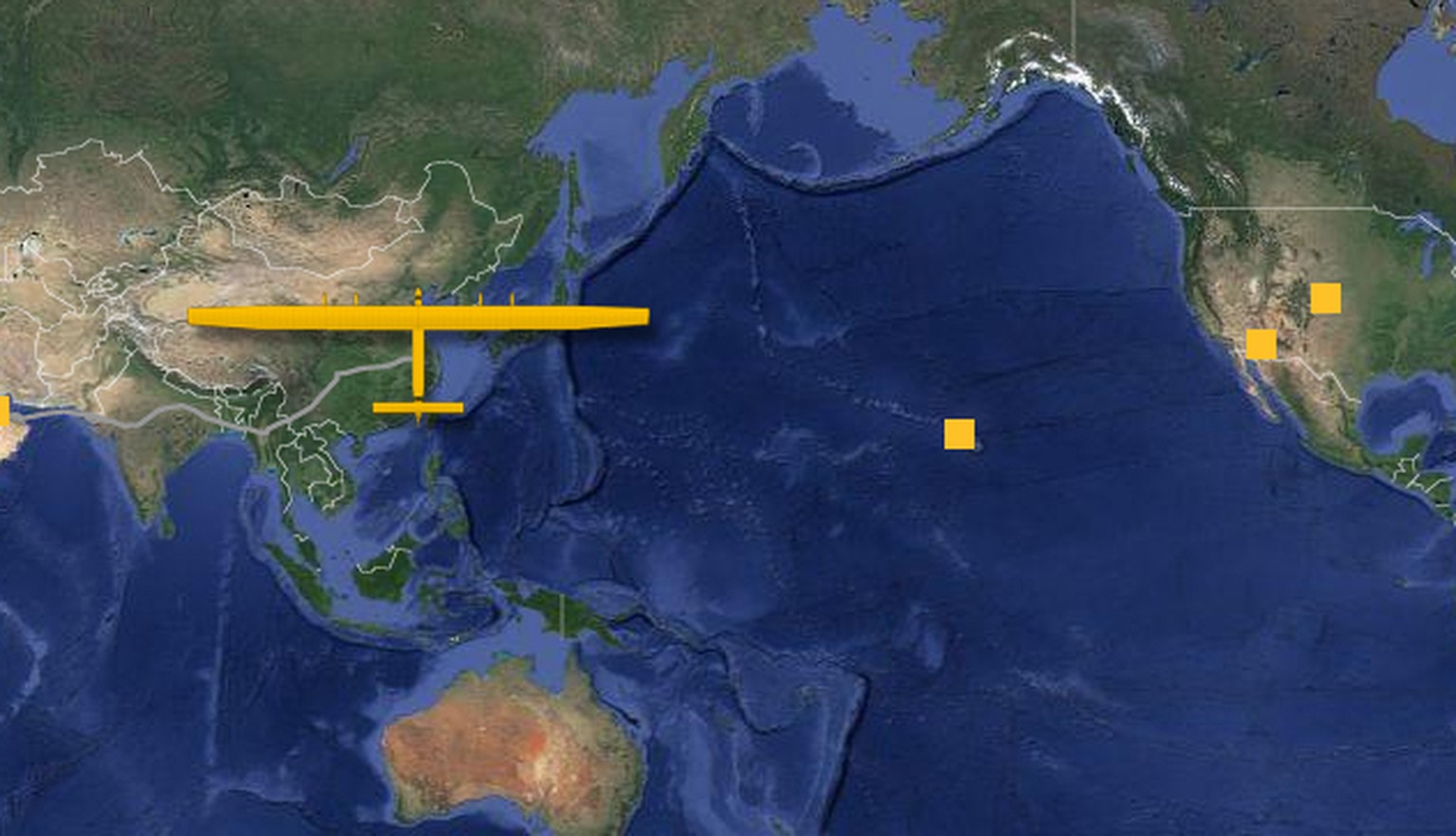 Die siebte Etappe der Solar Impulse 2 führt von Nanjing in China über den Pazifik nach Hawaii.