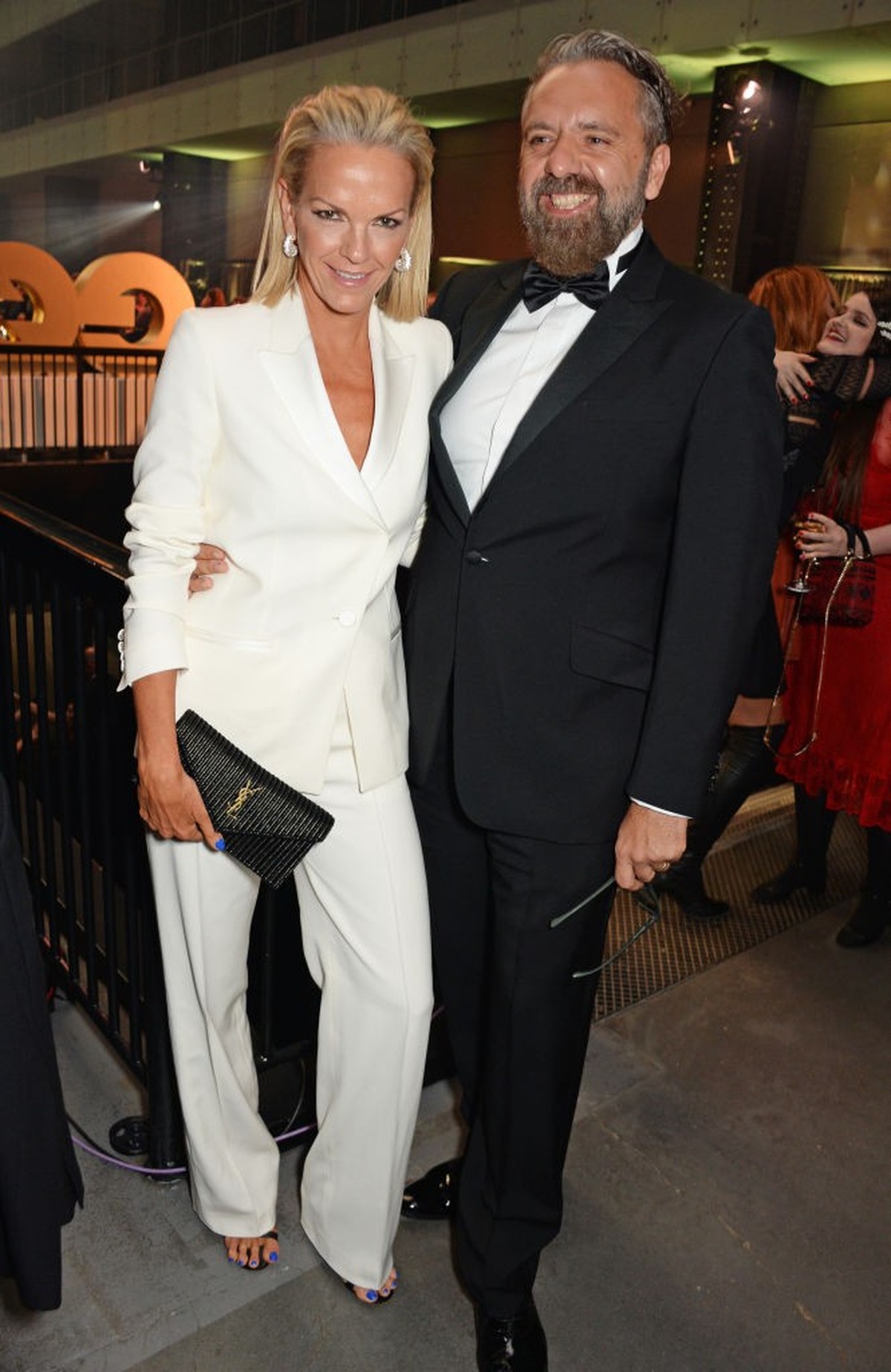 LONDON, ENGLAND - SEPTEMBER 05: Elisabeth Murdoch (L) and Keith Tyson attend the GQ Men of the Year Awards 2018 in association with HUGO BOSS at Tate Modern on September 5, 2018 in London, England. (P ...