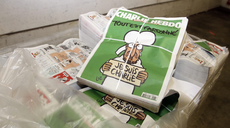 Frisch ab der Presse: Das aktuelle Titelbild von «Charlie Hebdo».