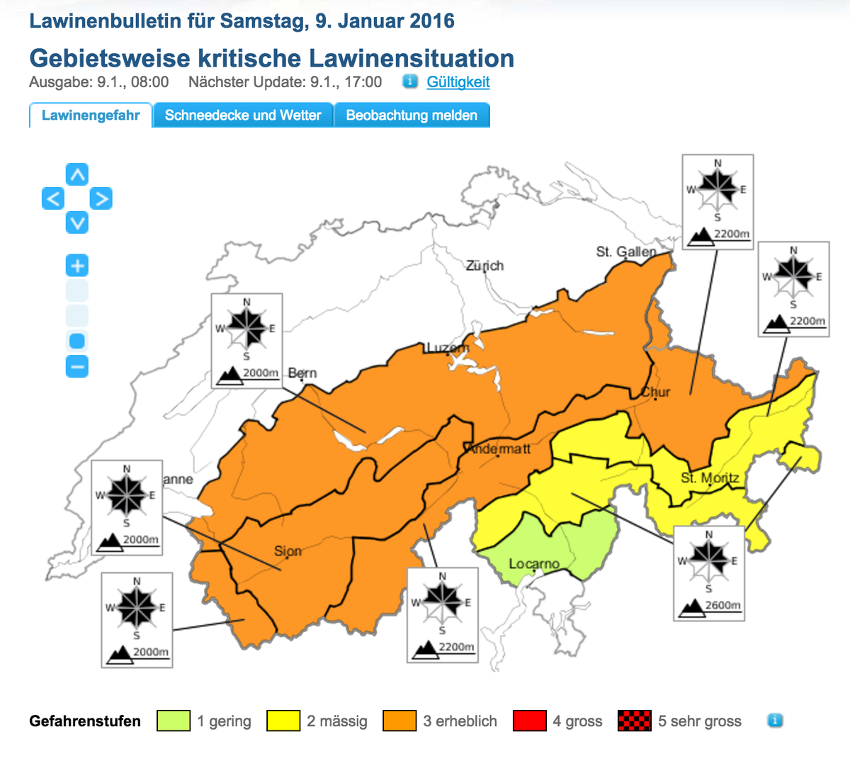 Es herrscht gebietsweise eine «kritische Lawinensituation».