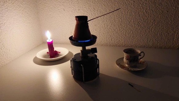 Gaskocher Stromausfall Blackout Kaffee trinken