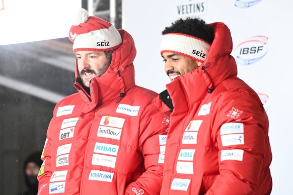 Michael VOGT/Amadou David NDIAYE SUI 2-man Bobsleigh, Zweierbob der Maenner, IBSF World Cup Bob &amp; Skeleton Winterberg GER 2025/26 vom 02.01. - 04.01.2026 in Winterberg/Deutschland. Â *** Michael V ...