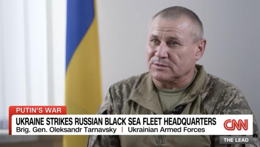 Der ukrainische Brigadegeneral Oleksandr Tarnavskiy hat dem US-Sender CNN ein Interview zur Gegenoffensive gegeben.