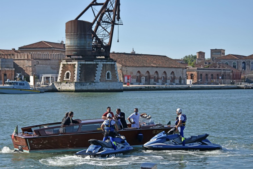 epa09333920 A view of the Arsenale during the G20 Finance Ministers and Central Bank Governors Meeting in Venice, Italy, 09 July 2021. The G20 (or Group of Twenty) Finance Ministers and Central Bank G ...