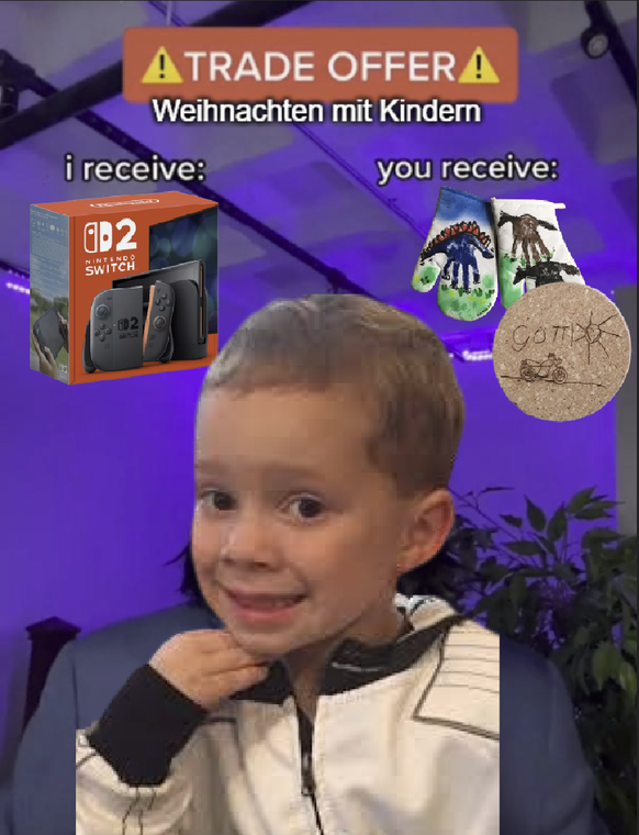 Lustige Weihnachts-Memes mit Geschenken