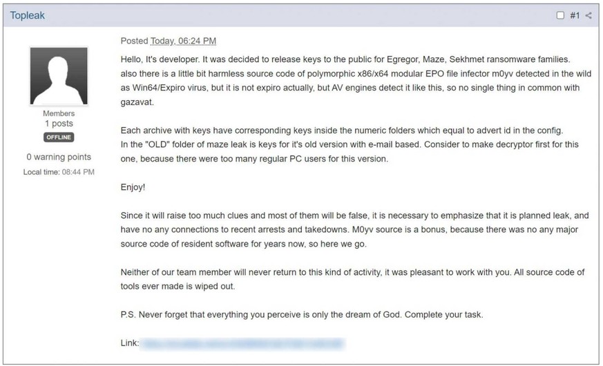 Der angebliche Entwickler der Malware sagt, das ganze Team habe aufgehört.