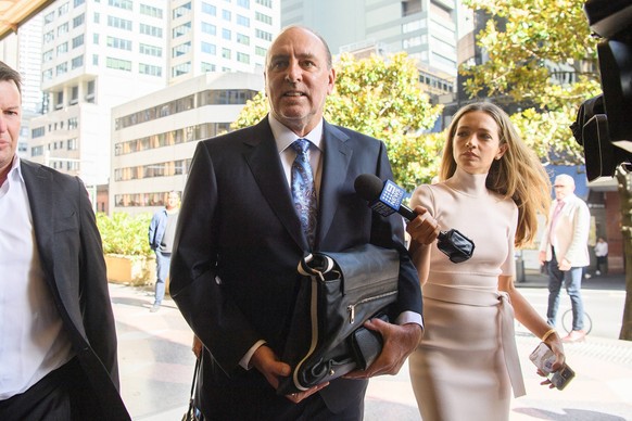 BRIAN HOUSTON COURT, Former Hillsong pastor Brian Houston centre arrives at the Downing Centre Local Court in Sydney, Monday, December 5, 2022. Hillsong Church founder and pastor Brian Houston is faci ...