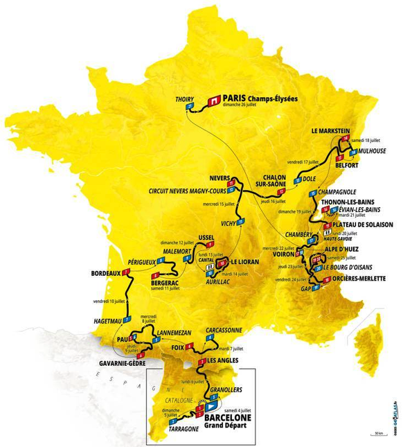 Tour de France Strecke 2026
