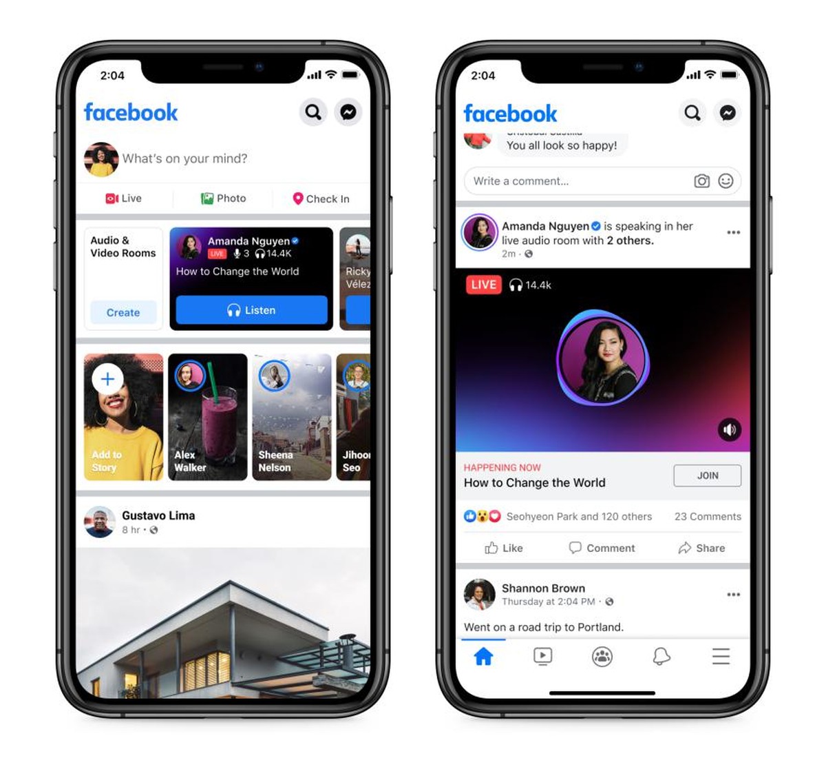 Facebook lanciert Live Audio Rooms.