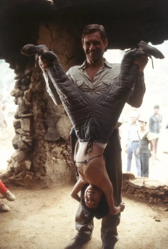 Harrison Ford and the Oscar winning, Ke Huy Quan, on the set of Indiana Jones and the Temple of Doom (1984)

https://www.facebook.com/photo/?fbid=756357959414923&amp;set=pb.100049656432239.-2207520000