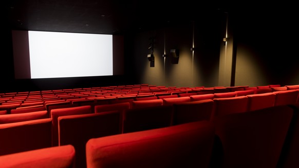 Une vue sur une salle de cinema de &quot;Pathe Les Galeries&quot; lors d&#039;une conference de presse de la Fondation romande pour le cinema (Cineforom) le jeudi 21 novembre 2019 a Lausanne. (KEYSTON ...