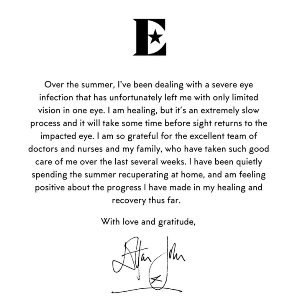 Statement Elton John