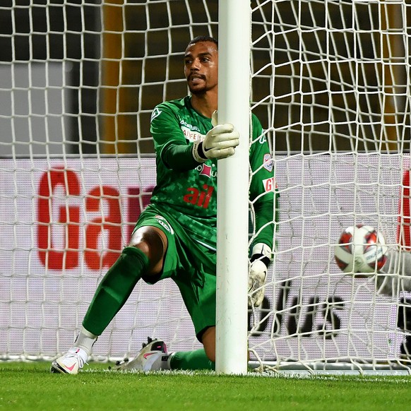 Lugano&#039;s goalkeeper Sebastian Osigwe during the Super League soccer match FC Lugano against FC Luzern, at the Cornaredo stadium in Lugano, Saturday, September 19, 2020.(KEYSTONE/Ti-Press/Samuel G ...