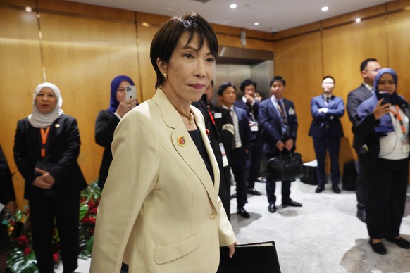 Japan&#039;s Prime Minister Sanae Takaichi attends the opening of the Association of Southeast Asian Nations (ASEAN) Summit in Kuala Lumpur, Malaysia, Oct. 26, 2025. (How Hwee Young/Pool Photo via AP) ...