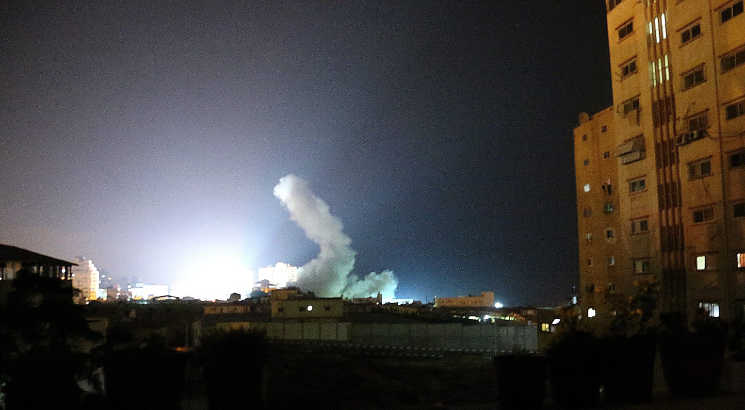 Auch in der Nacht auf den Mittwoch wurde Gaza-Stadt das Ziel von israelischen Raketenangriffen.