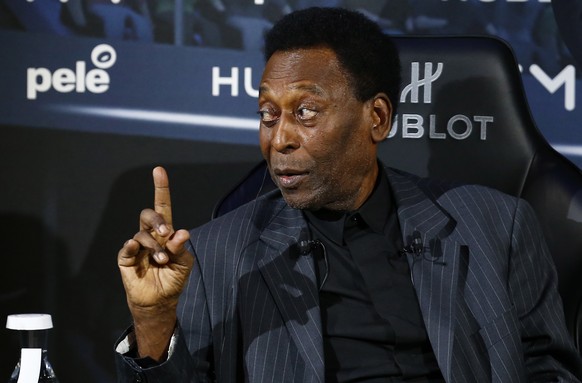 epa08767362 (FILE) - Legendary Brazilian former soccer player Pele attends a press conference at a commercial event in Paris, France, 02 April 2019 (re-issued on 23 October 2020). Edson Arantes do Nas ...