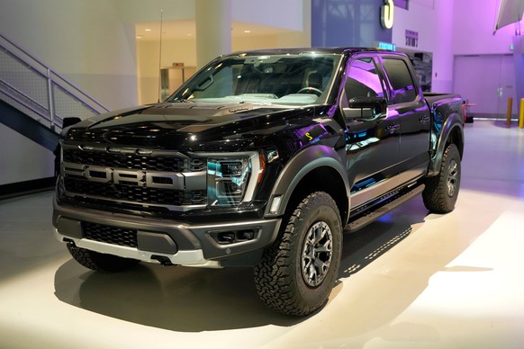 FILE - A Ford F-150 truck is displayed at the Dearborn Truck Plant, April 11, 2024, in Dearborn, Mich. (AP Photo/Carlos Osorio, File)
Trump Japan