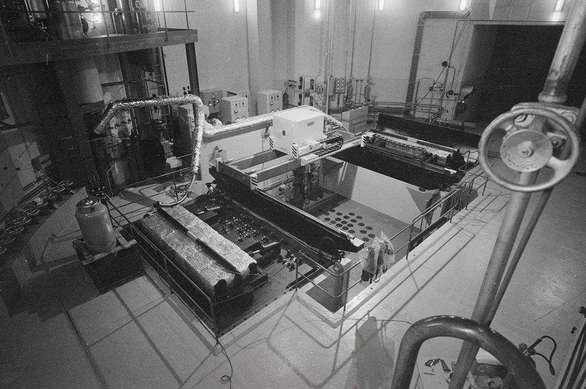 Vue du réacteur de la centrale nucléaire expérimentale de Lucens, 1968.
http://doi.org/10.3932/ethz-a-000256953