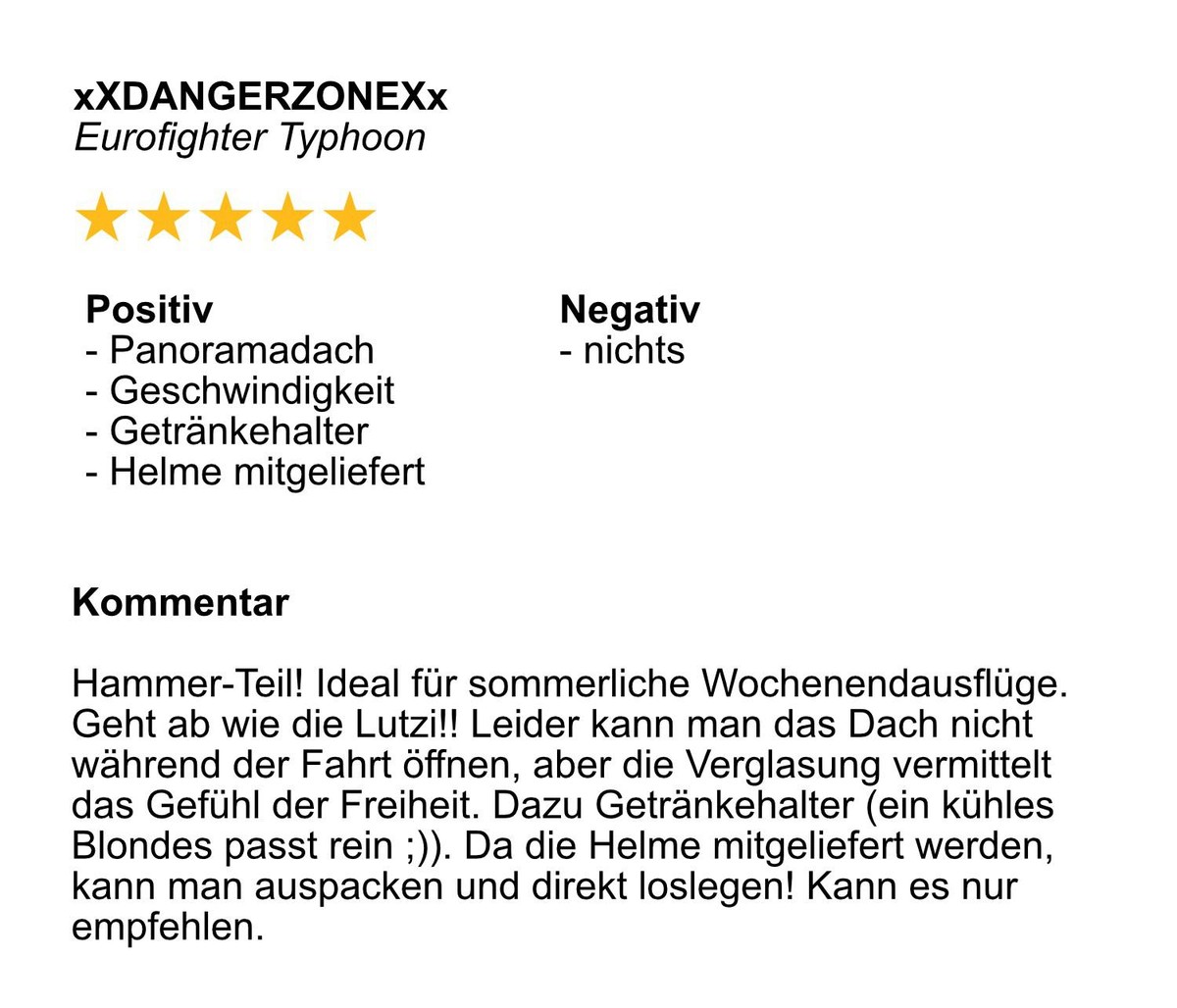 Kundenrezensionen für Kampfjets als Entscheidungshilfe fürs VBS