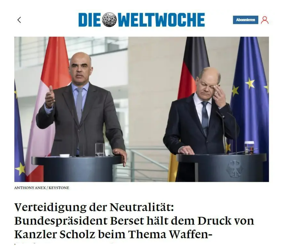 Komplimente von rechts: «Weltwoche»-Text nach Alain Bersets Berlin-Besuch.