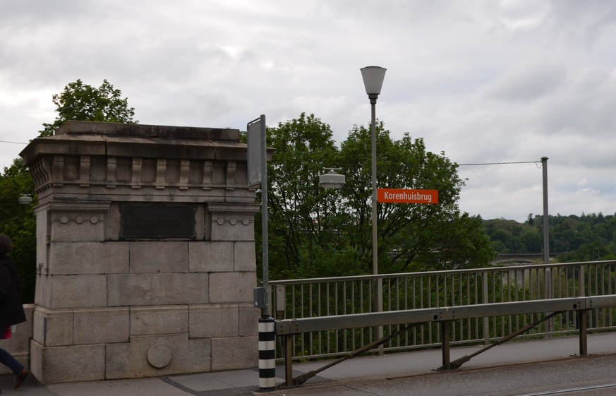 Kornhausbrücke, Strassenschild, Bern