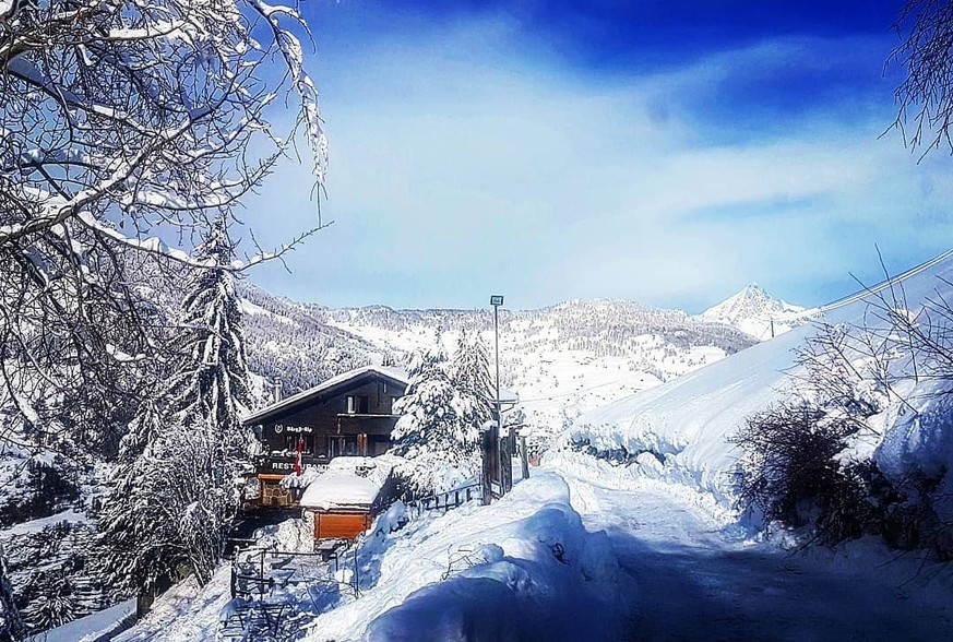 Restaurant Bärgji-Alp, Grächen Rauszeit einfache Winterwanderungen