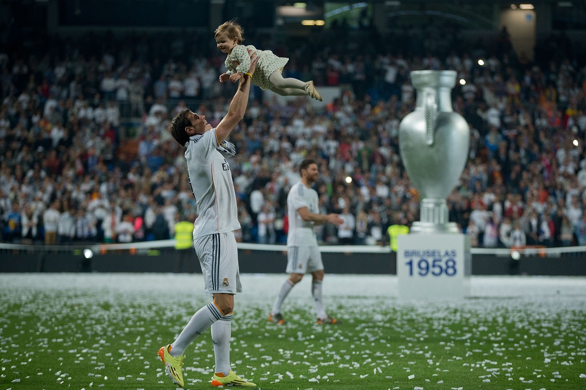 Gareth Bale mit seinem Mädchen.