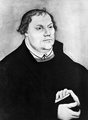 Martin Luther, gemalt von Lucas Cranach dem Älteren.