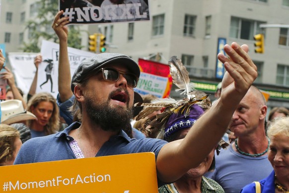 Auch der frisch gekürte UNO-Friedensbotschafter Leonardo DiCaprio war an der New Yorker Demo.&nbsp;