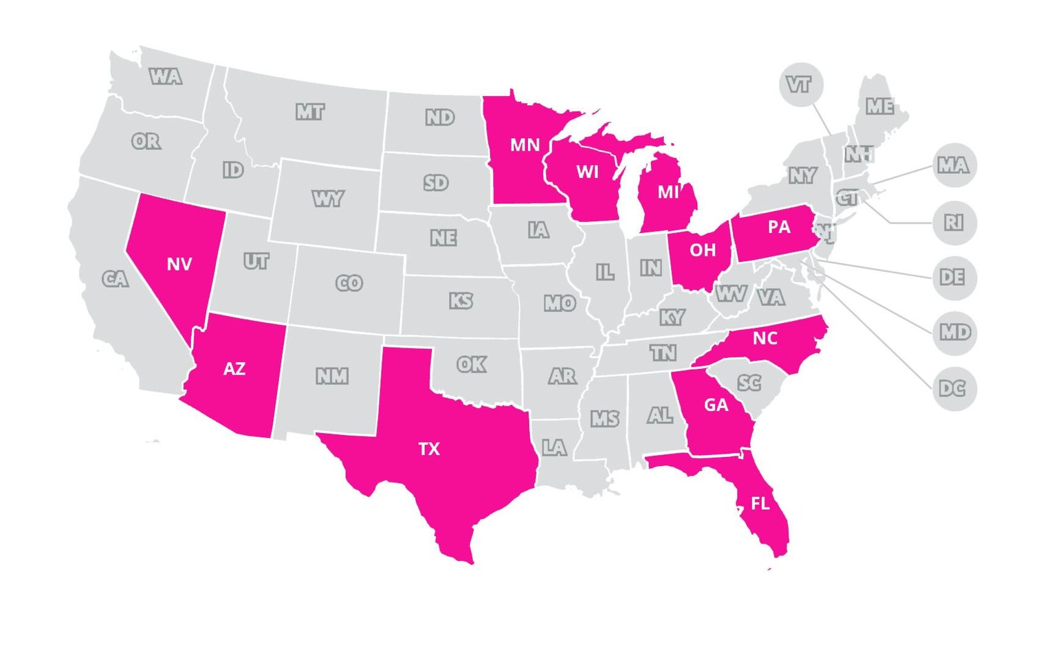 US Wahlen: Swing States bei den Präsidentschaftswahlen in den Vereinigten Staaten 2020