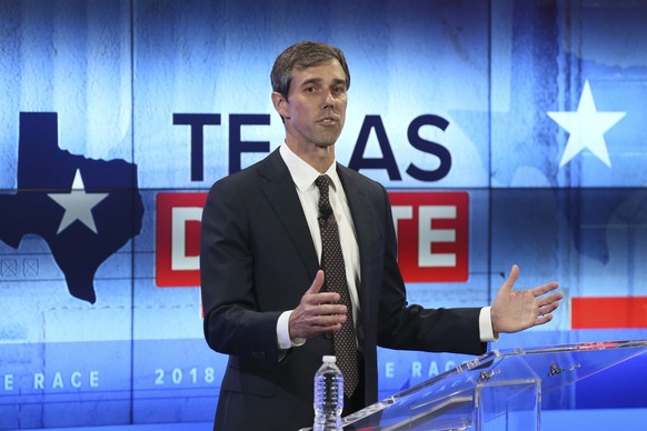 FILE - In this Oct. 16, 2018, file photo, Rep. Beto O&#039;Rourke, D-Texas, takes part in a debate with Sen. Ted Cruz, R-Texas, in San Antonio. O’Rourke barged into last year’s Texas Senate race almos ...