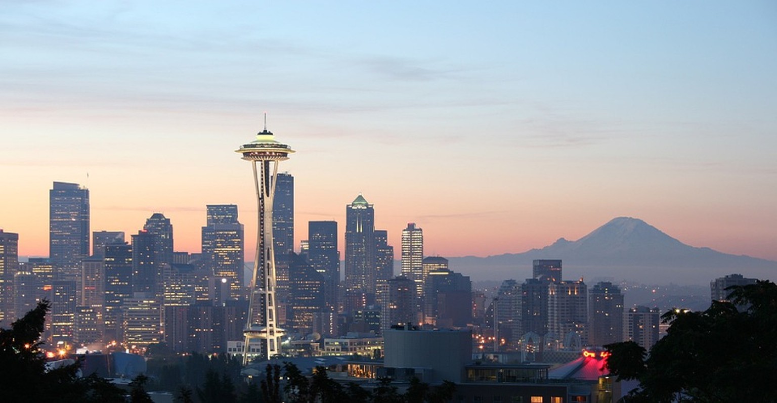 Die Skyline von Seattle: Bald spielt hier ein NHL-Team.