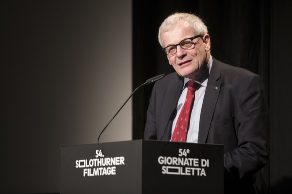 Kurt Fluri, Stadtpraesident von Solothurn und Nationalrat, spricht anlaesslich der offiziellen Preisverleihung der 54. Solothurner Filmtage, am Donnerstag, 31. Januar 2019 in Solothurn. (KEYSTONE/Adri ...