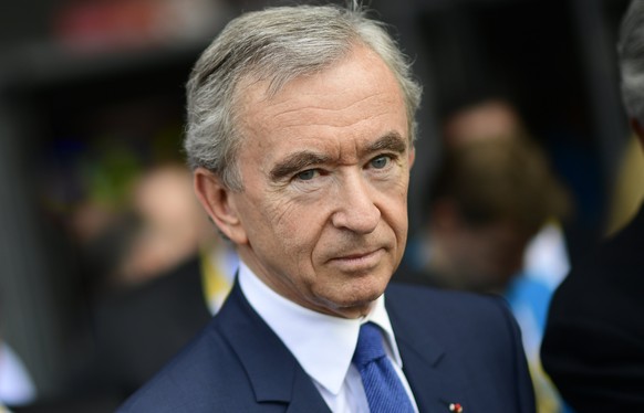 epa06030137 LVMH Group CEO Bernard Arnault attends the Viva Technology event dedicated to start-up development, innovation and digital technology in Paris, France, June 15, 2017. EPA/MARTIN OFFICE / AF ...
