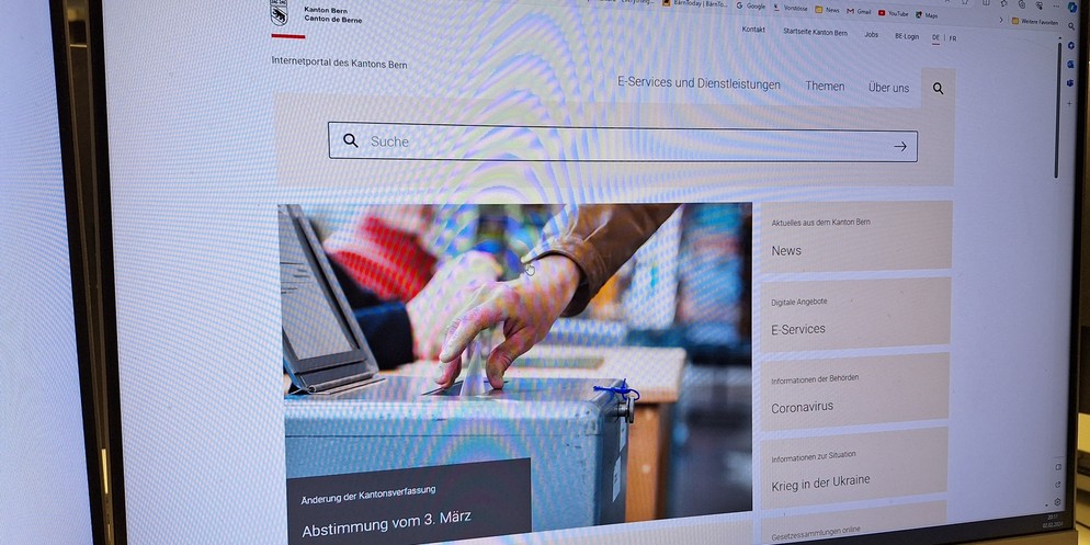 Die Webseite des Kantons Bern war am Freitagnachmittag nicht immer abrufbar.