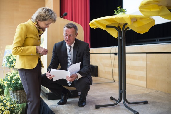 BDP-Präsident Martin Landolt mit Eveline Widmer-Schlumpf.