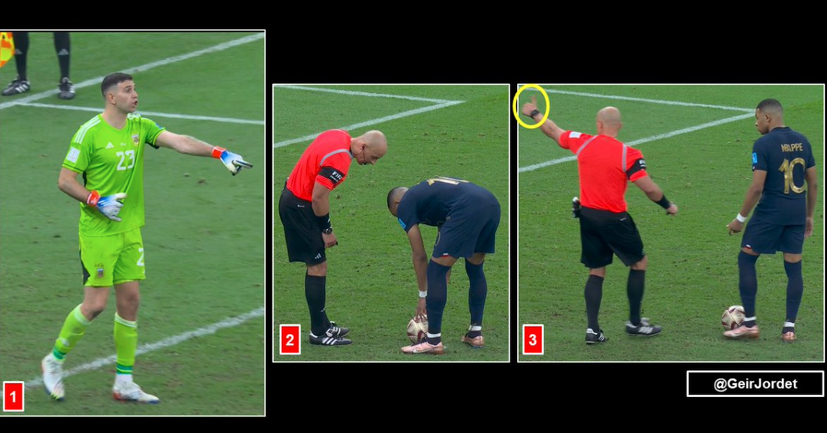 Martinez s'amuse à tester les limites avec l'arbitre.