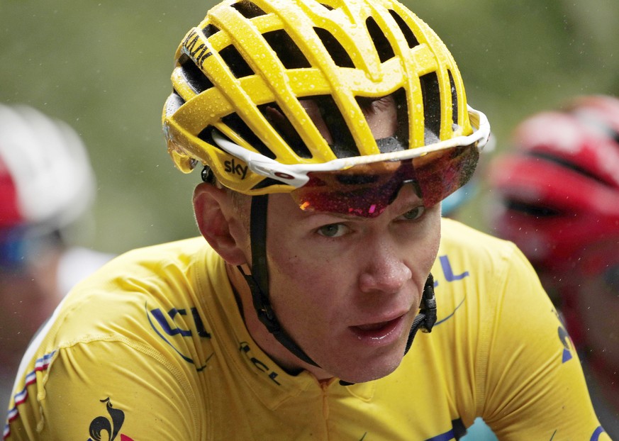 epa06854494 (FILE) - Team Sky rider Christopher Froome of Great Britain in action during the 12th stage of the 104th edition of the Tour de France cycling race over 214,5km between Pau and Peyragudes, ...