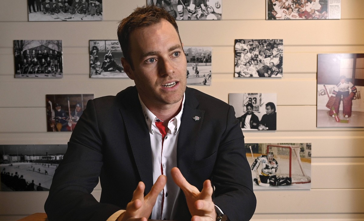 Sportchef Janick Steinmann, SCRJ, SC Rapperswil Jona Lakers, National League, Eishockey, 21.02.2022 *** Sports Director Janick Steinmann, SCRJ, SC Rapperswil Jona Lakers, National League, Ice Hockey,  ...