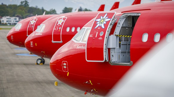 ARCHIVBILD ZUR BEWILLIGUNG DER STAATSHILFE FUER DIE SWISS UND EDELWEISS DURCH DEN DEUTSCHEN STABILISIERUNGSFONDS, AM MONTAG, 17. AUGUST 2020 - coVIDE Photo Set - The open door of an &quot;Edelweiss&qu ...